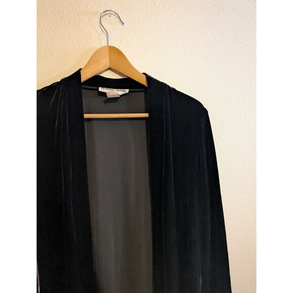 Vintage ronni Nicole black velvet cardigan size 8 - Picture 4 of 6
